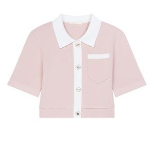 Maje Myshirt Cropped Short-Sleeve Top